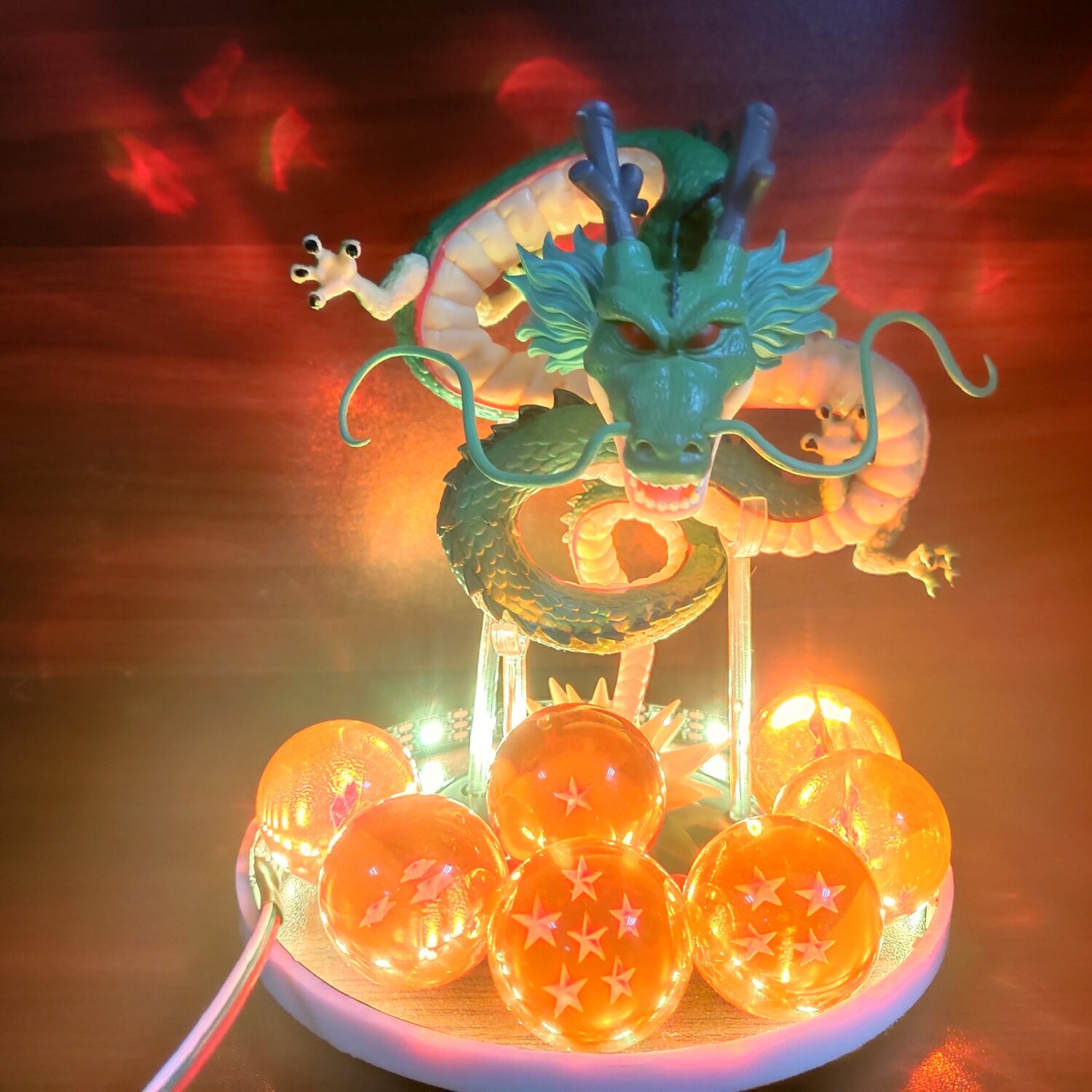 Dragon Ball Z Anime Shenlong Led Action Figures Night Lights Shenrou Crystal Balls Remote Control Figma Xmas Gift Toys - Image 2