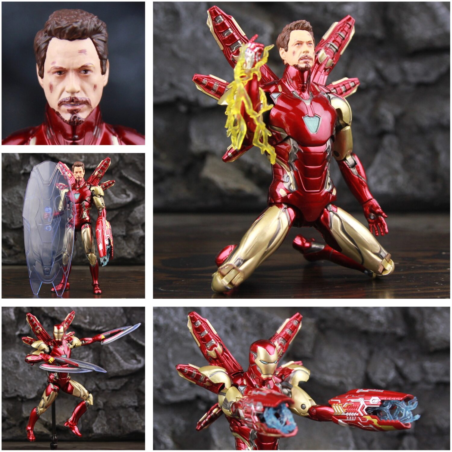 Marvel Iron Man MK85 7" Action Figure 2022 The Infinity SAGA Mark LXXXV 1.0 Mark 85 Hologram Shield Nano Weapons Doll